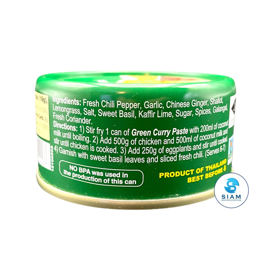 MaeSri Green Curry Paste, Vegan & Gluten-Free (4 oz) น้ำพริกแกงเขียวหวาน แม่ศรี