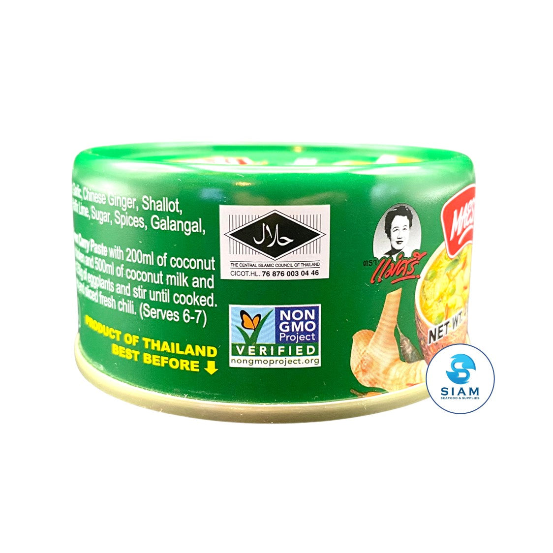 MaeSri Green Curry Paste, Vegan & Gluten-Free (4 oz) น้ำพริกแกงเขียวหวาน แม่ศรี