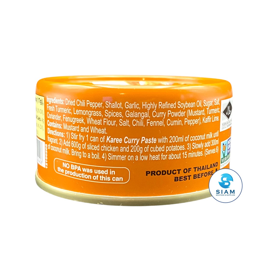 MaeSri Karee Curry Paste, Vegan (4 oz) น้ำพริกแกงกะหรี่ แม่ศรี