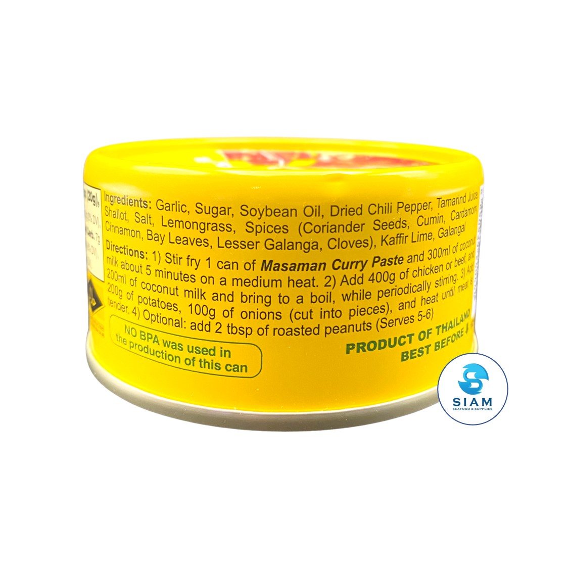 MaeSri Massaman Curry Paste, Vegan & Gluten-Free (4 oz) น้ำพริกแกงมัสมั่น แม่ศรี