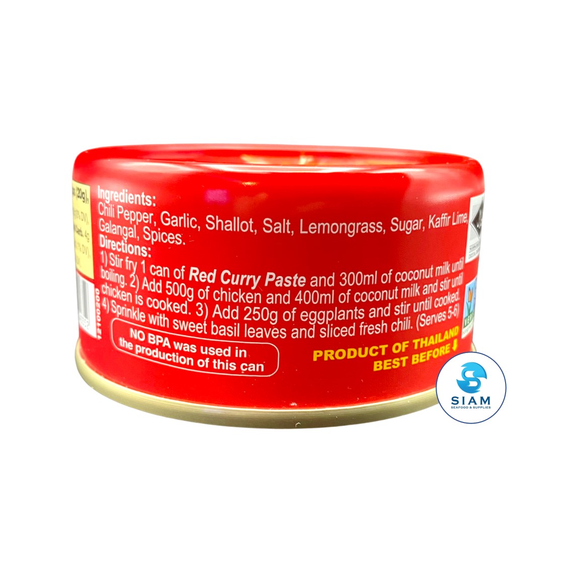 Red Curry Paste Vegan Gluten Free MaeSri 4 oz Net Wt 5.2 oz Siam Store Thai Asian Food Market