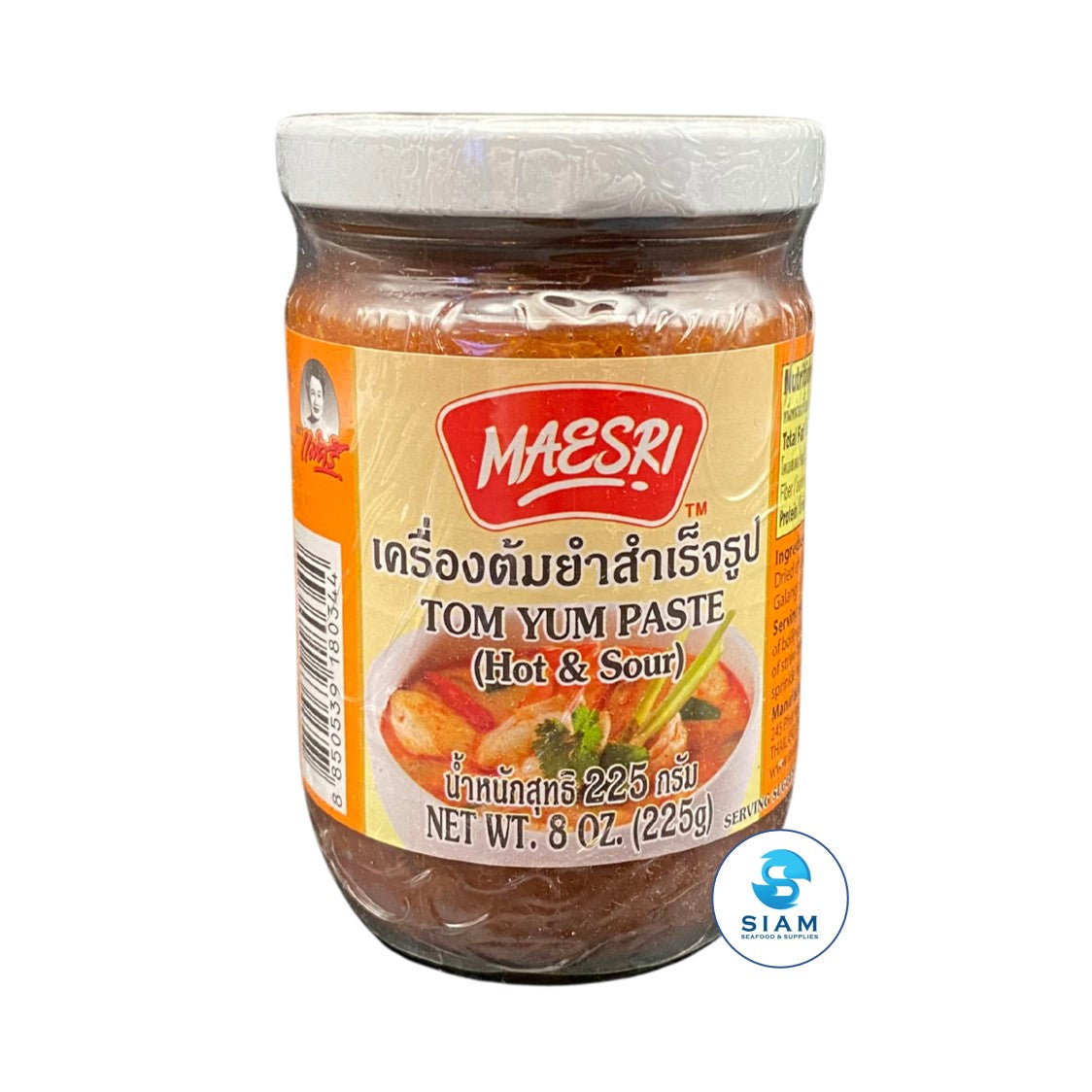 MaeSri Tom Yum Paste (Hot & Sour) (8 oz) เครื่องต้มยำสำเร็จรูป แม่ศรี