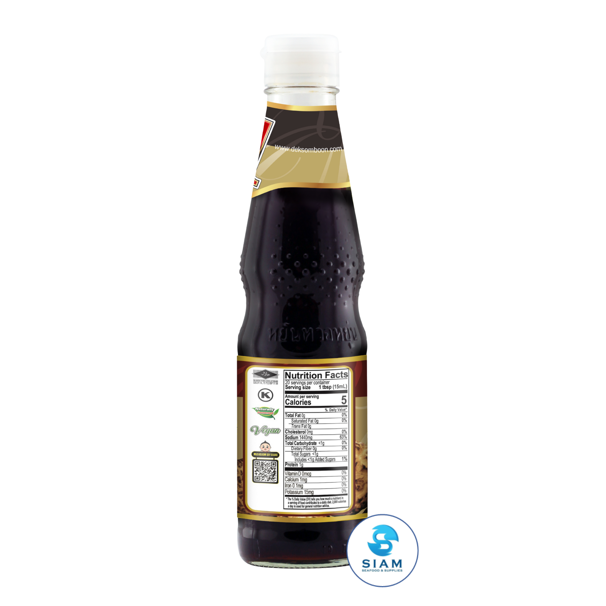 DEK SOM BOON Mushroom Soy Sauce 300ml, Vegan (10.14 fl oz) ซีอิ้วขาวเห็ดหอม ตราเด็กสมบูรณ์
