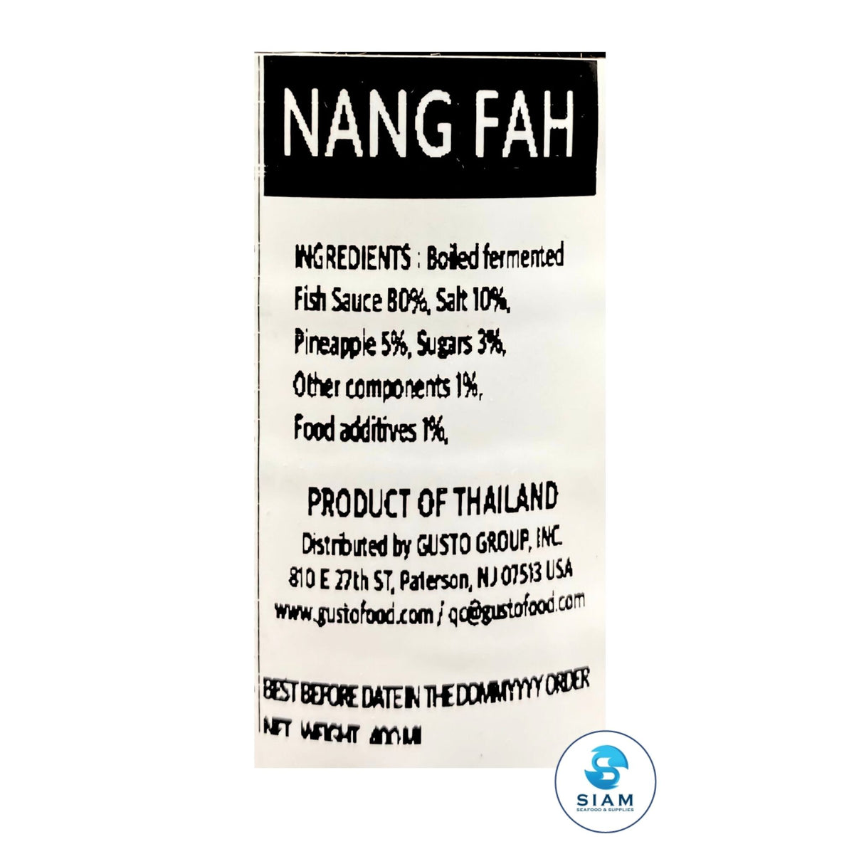 Nang Fah Fermented Fish Sauce (Plara), White Cap (13.52 oz) น้ำปลาร้านางฟ้า ฝาขาว (สูตรเข้มข้น)