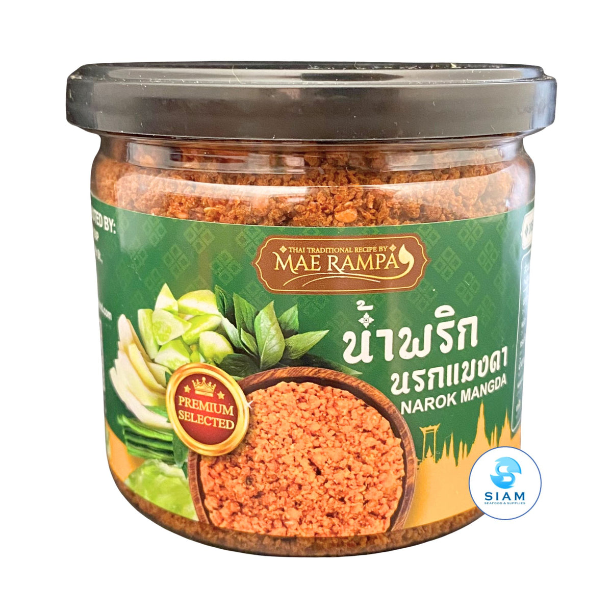 Mae Rampa Dried Fish Chili Paste (Mangda) (6 oz) น้ำพริกนรกแมงดา แม่รัมภา