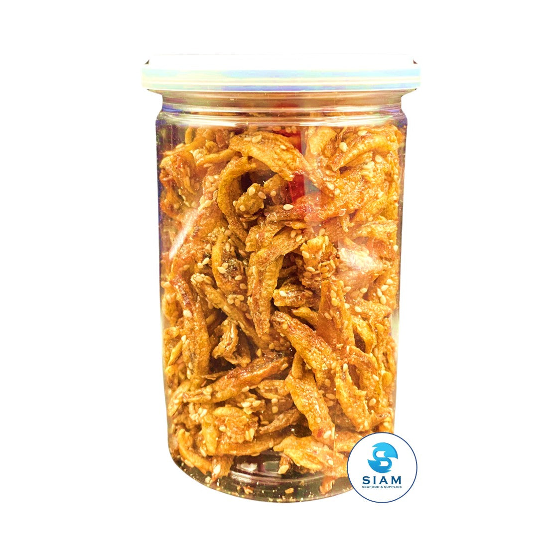 Nak Su Crispy Anchovy Fish with Sesame (6 oz) ปลาจิ้งจั้งอบกรอบ ตรานักสู้่