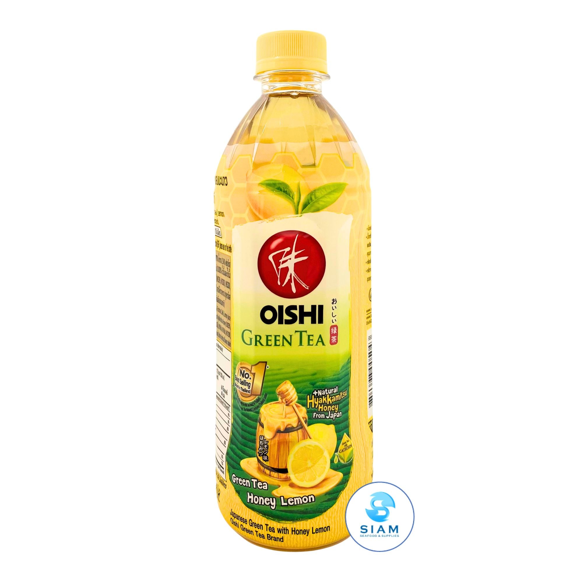 Oishi Green Tea, Honey & Lemon Flavor(17.6 oz) ชาเขียวโออิชิ รสน้ำผึ้งผสมมะนาว