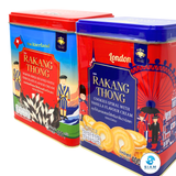 (2-Pack) Rakang Thong Brand Bundle Chocolate Wafer Sticks & Vanilla Spiral Cookies (14.1 oz Each) เวเฟอร์สติ๊กสอดไส้ครีมรสช็อกโกแลต และคุ้กกี้ก้นหอยสอดไส้ครีมกลิ่นวานิลลา ตราระฆังทอง
