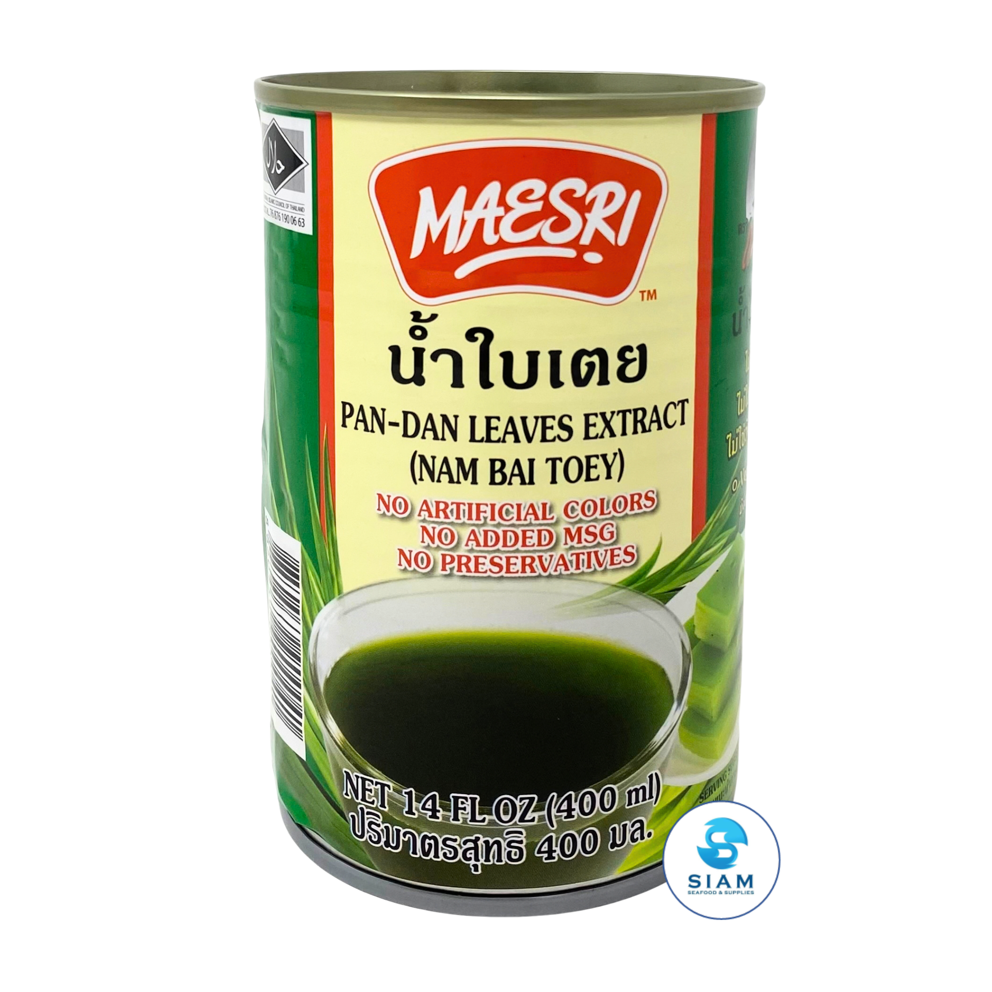 Maesri Thai Pandan Leaves Extract (Nam Bai Toey) (14 oz) น้ำใบเตย แม่ศรี
