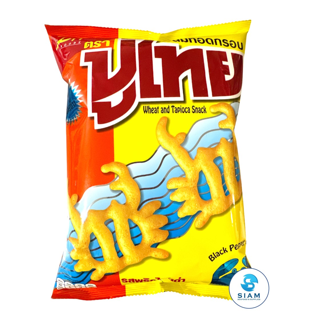 (5-Flavors Pack) Pu Thai Wheat & Tapioca Thai Snack (1.94 oz) ขนมทอดกรอบปูไทย (รวม 5 รส)