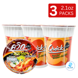 (3-Pack) Wai Wai Quick Cup Instant Noodles, Tom Yum Shrimp Flavor (2.1 oz) ไวไว ควิก รสต้มยำกุ้ง แบบถ้วย