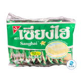 Sanghai Vanilla Flavored Cream Wafers (Pack of 12 Pcs, 2.54 oz) เซี่ยงไฮ เวเฟอร์เคลือบครีมรสวานิลา