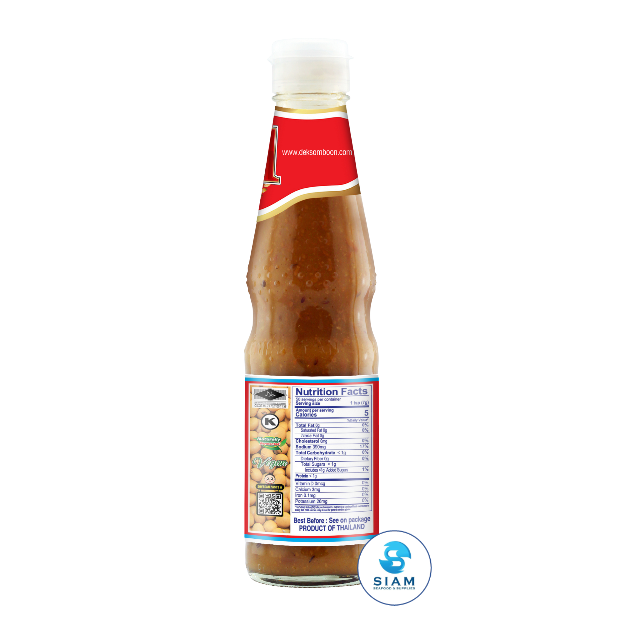 DEK SOM BOON Soybean Paste A 350g, Vegan (12.35 oz) เต้าเจี้ยวสูตร 1 ตราเด็กสมบูรณ์
