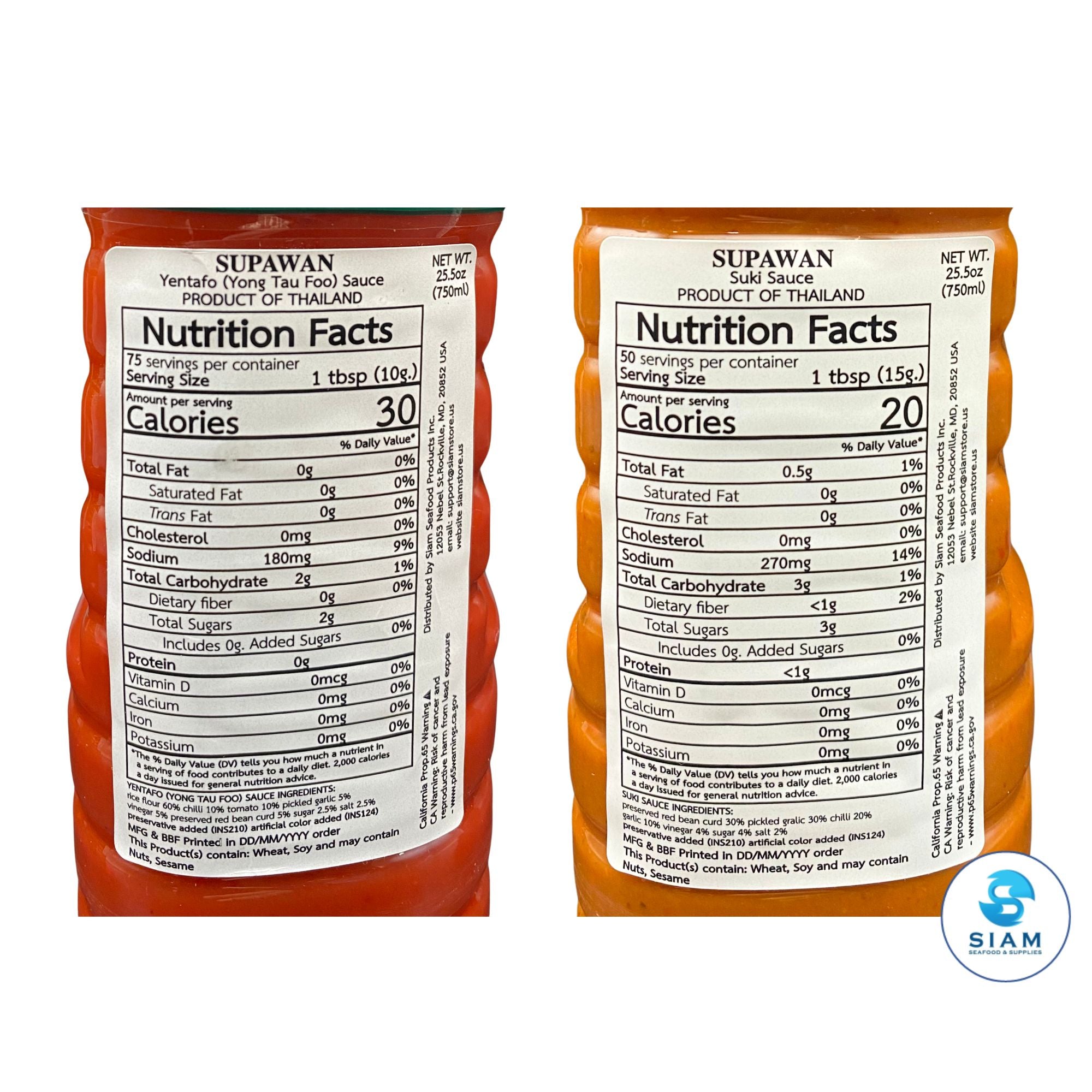 (Pack-2 Combo) Supawan Sukiyaki & Yentafo Sauces, Hainanese Recipe (26.5 oz) น้ำจิ้มสุกี้ และซอสเย็นตาโฟปรุงสำเร็จ สูตรไหหลำ ศุภวรรณ