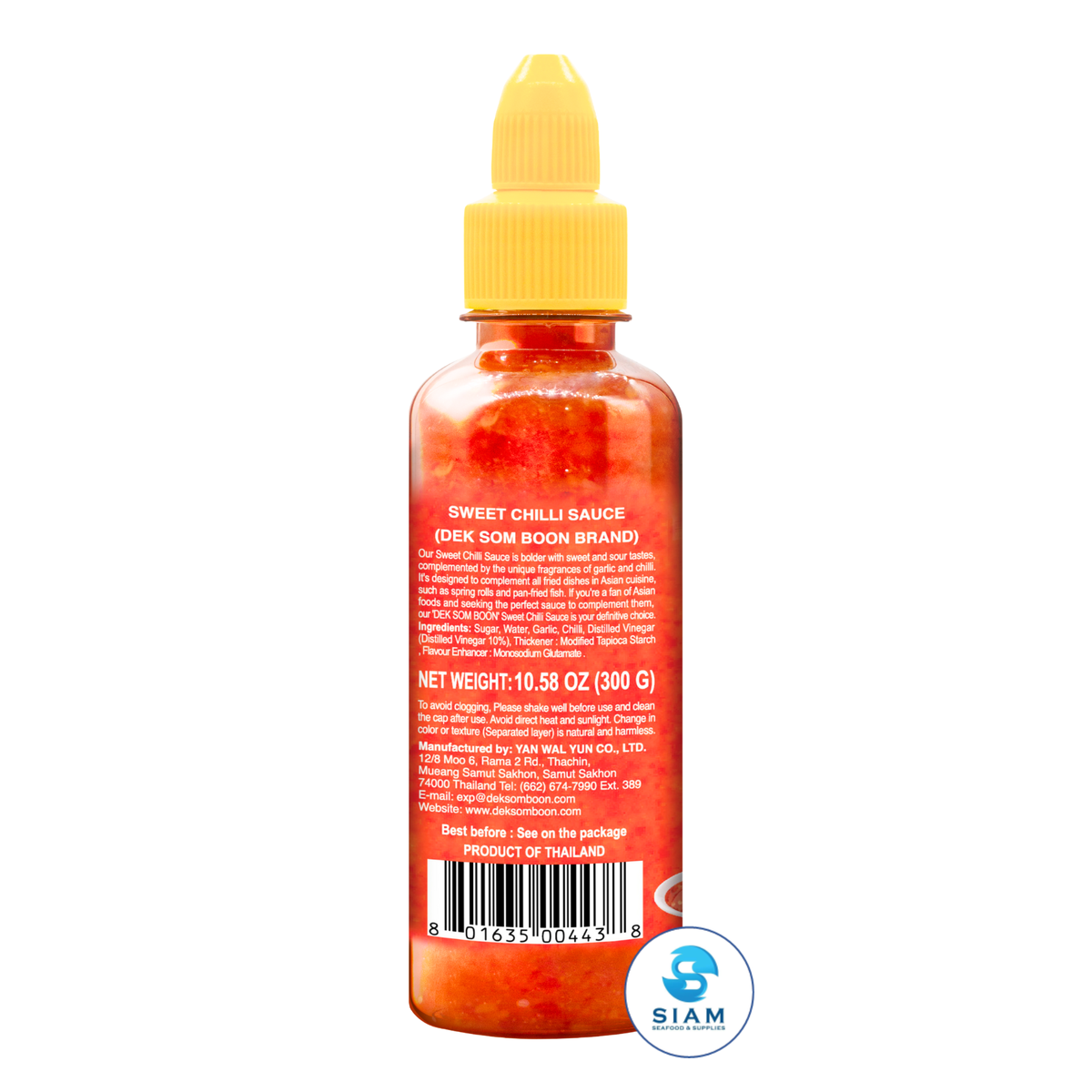 DEK SOM BOON Sweet Chilli Sauce 300g, Vegan (10.58 oz) น้ำจิ้มไก่ ตราเด็กสมบูรณ์
