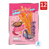 TARO BRAND Spicy Sauce Coated Thai Fish Snack 18g, Korean Spicy Carbonara Flavor (0.6 oz) ปลาสวรรค์ ตราทาโร ชุบน้ำจิ้ม รสคาโบนาร่า เผ็ดเกาหลี (18g)