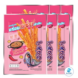 (6-Pack) TARO BRAND Spicy Sauce Coated Thai Fish Snack 18g (0.6 oz) - Best Value Bundle ปลาสวรรค์ ตราทาโร ชุบน้ำจิ้ม