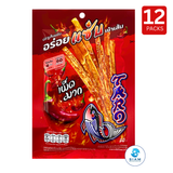 TARO BRAND Spicy Sauce Coated Thai Fish Snack 18g, Extreme Hot Cuttlefish Flavor (0.6 oz) ปลาสวรรค์ ตราทาโร ชุบน้ำจิ้ม รสปลาหมึกเผ็ดมาก (18g)