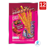 TARO BRAND Spicy Sauce Coated Thai Fish Snack 18g, Mala Sichuan Flavor (0.6 oz) ปลาสวรรค์ ตราทาโร ชุบน้ำจิ้ม รสหม่าล่าเสฉวน (18g)