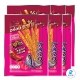 (6-Pack) TARO BRAND Spicy Sauce Coated Thai Fish Snack 18g (0.6 oz) - Best Value Bundle ปลาสวรรค์ ตราทาโร ชุบน้ำจิ้ม