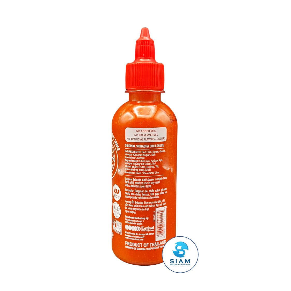 Three Mountains Brand Original Sriracha Chili Sauce, Hot (10 oz) ซอสพริกศรีราชา ตราสามภูเขา