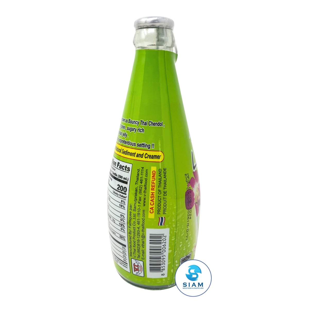 V-Fresh Lod Chong Drink with Conjac Jelly (9.6 oz) น้ำลอดช่องผสมเนื้อบุก วีเฟรช