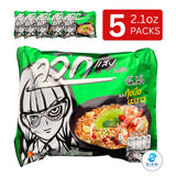 (5-Pack) Wai Wai Instant Noodles Hot & Spicy Shrimp ไวไว รสกุ้งนึ่งมะนาว