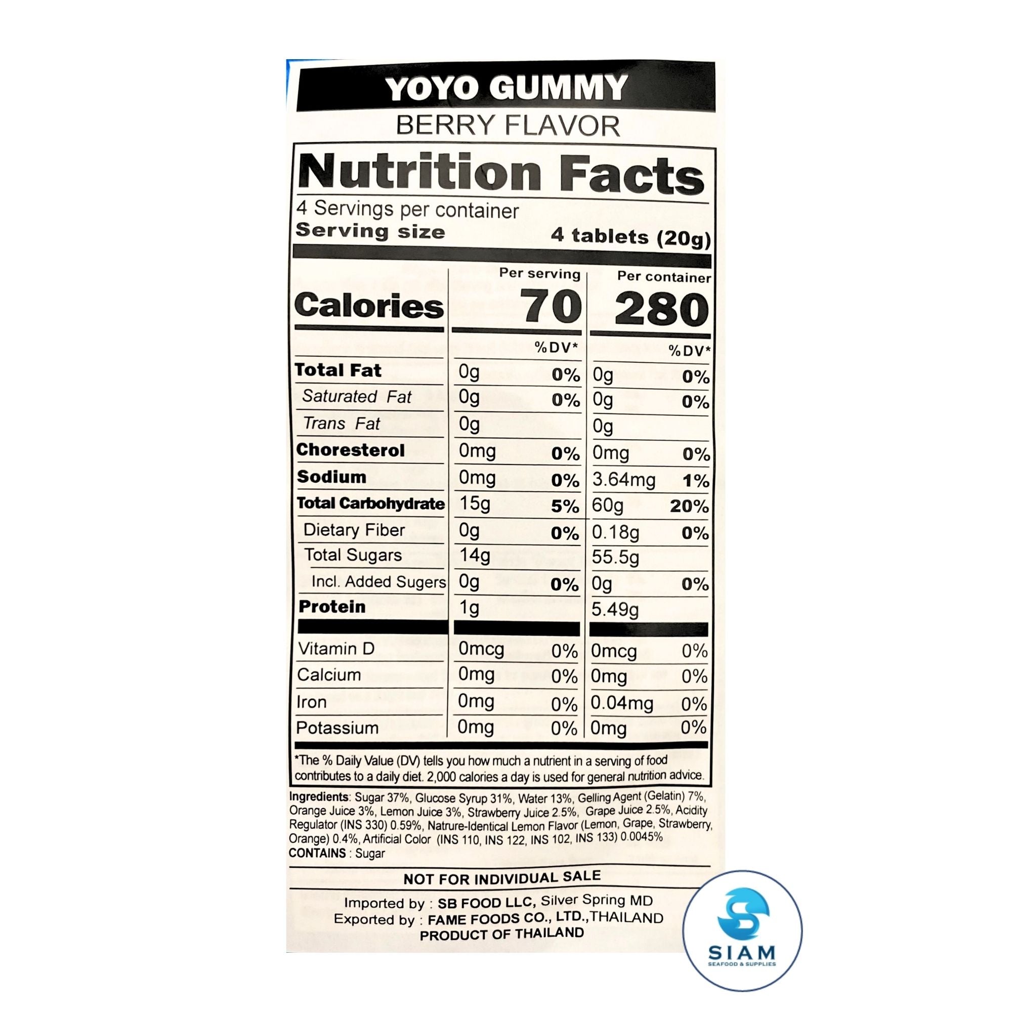 YoYo Gummy Jelly, Berry Flavor (2.8 oz) โยโย ขนมเยลลี่เจลาติน กลิ่นเบอร์รี่มิกซ์