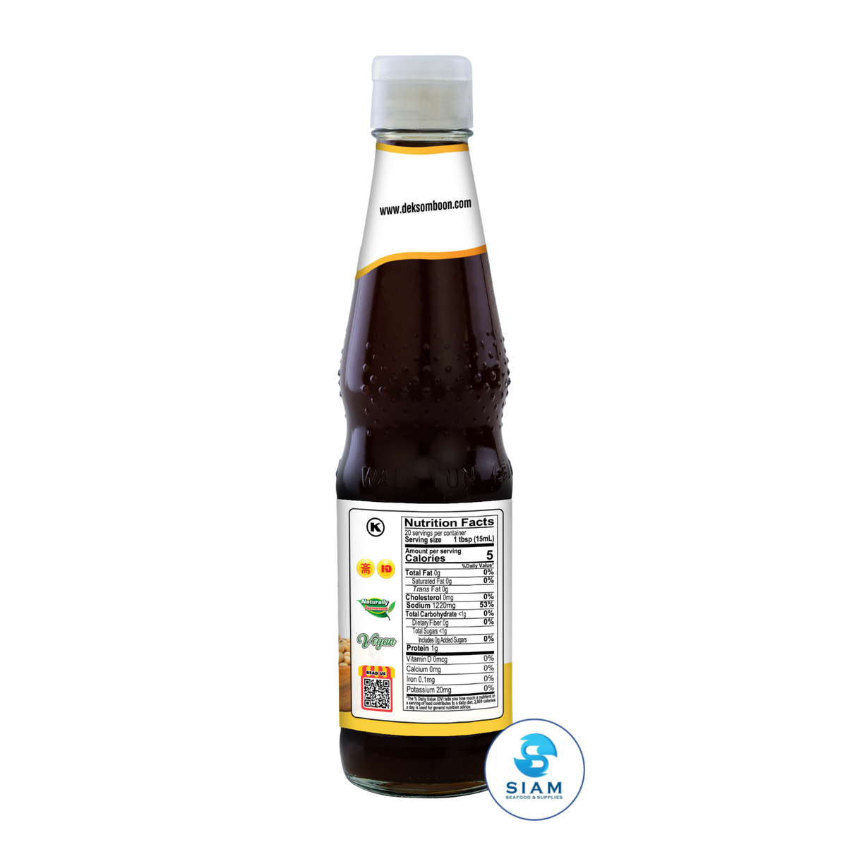 DEK SOM BOON Zero Sugar Thin Soy Sauce 300ml, Vegan (10.14 fl oz) ซีอิ้วขาว สูตรไม่มีน้ำตาล ตราเด็กสมบูรณ์