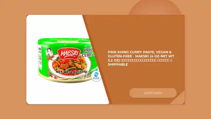 Prik Khing Curry Paste, Vegan &amp; Gluten-Free - MaeSri (4 oz-Net Wt 5.2 oz) น้ำพริกผัดพริกขิง แม่ศรี 📦shippable by@Outfy