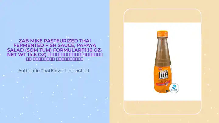 Zab Mike Pasteurized Thai Fermented Fish Sauce, Papaya Salad (Som Tum) Formular(11.16 oz-Net Wt 14.6 oz) น้ำปลาร้าต้มสุกปรุงรส แซ่บไมค์ สูตรส้มตำ by@Outfy