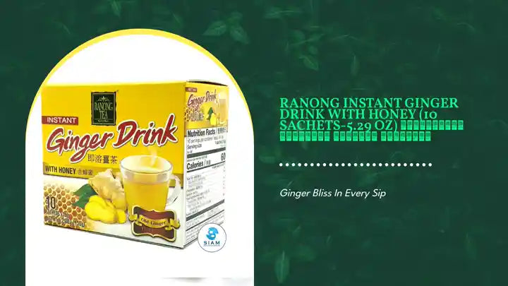 Ranong Instant Ginger Drink with Honey (10 sachets-5.29 Oz) น้ำขิงผสมน้ำผึ้ง พร้อมชง ตราเรนอง by@Outfy