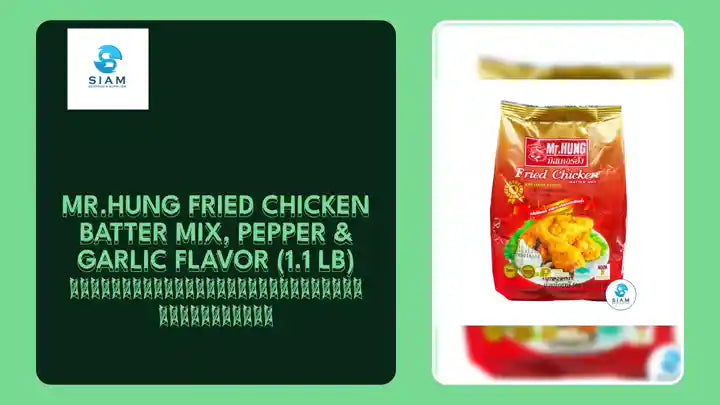 Mr.Hung Fried Chicken Batter Mix, Pepper &amp; Garlic Flavor (1.1 lb) แป้งไก่ทอดกระเทียมพริกไทยดำ มิสเตอร์ฮัง by@Outfy