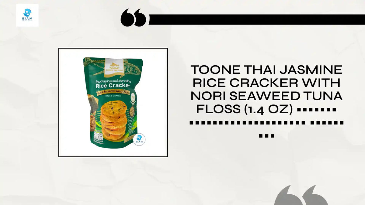 TOONE Thai Jasmine Rice Cracker with Nori Seaweed Tuna Floss (1.4 oz) ข้าวตังทูน่าหยองโนริสาหร่าย ตราทูนเน่ by@Outfy