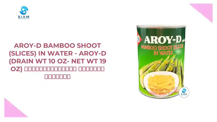 Aroy-D Bamboo Shoot (Slices) in Water - Aroy-D (Drain wt 10 oz- Net wt 19 oz) หน่อไม้กระป๋อง แบบแผ่น อร่อยดี by@Outfy