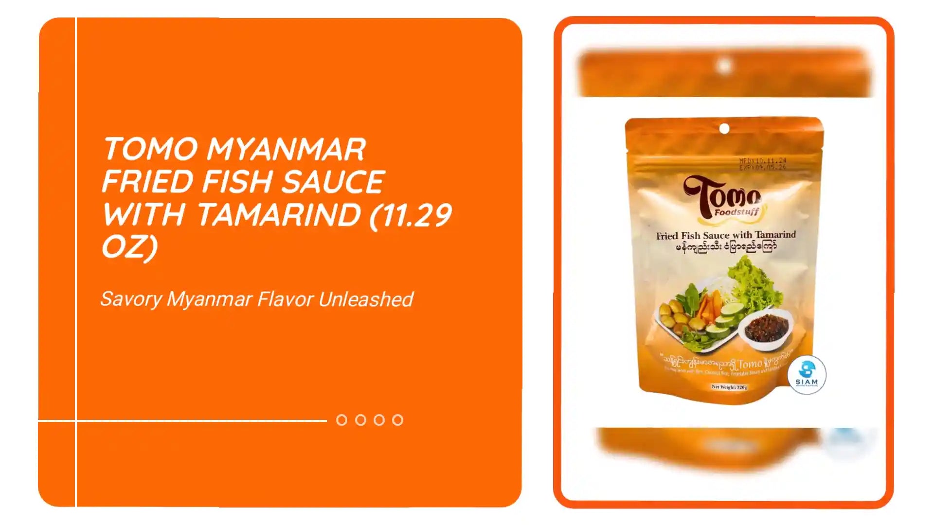 Tomo Myanmar Fried Fish Sauce with Tamarind (11.29 oz) by@Outfy