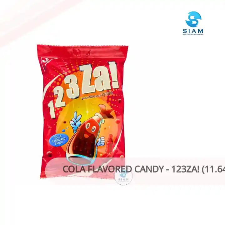 Cola Flavored Candy - 123Za! (11.64 oz-Net Wt 12.9 oz) ลูกอมกลิ่นโคลา ตรา 123ซ่า! 📦shippable by@Outfy