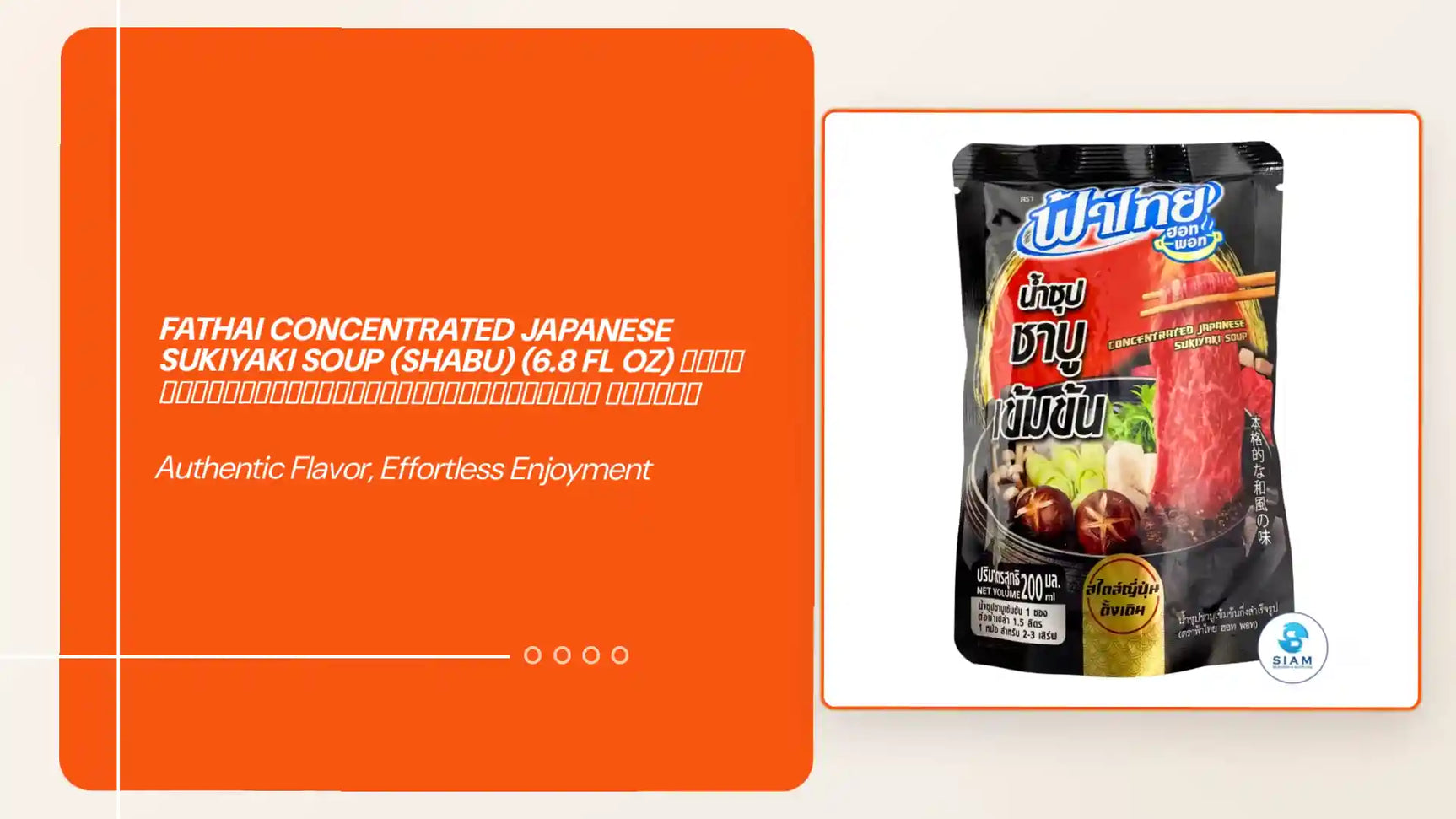 FaThai Concentrated Japanese Sukiyaki Soup (Shabu) (6.8 fl oz) น้ำซุปชาบูเข้มข้นกึ่งสำเร็จรูป ฟ้าไทย by@Outfy