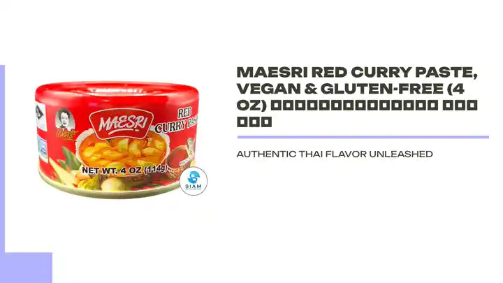 MaeSri Red Curry Paste, Vegan &amp; Gluten-Free (4 oz) น้ำพริกแกงแดง แม่ศรี by@Outfy