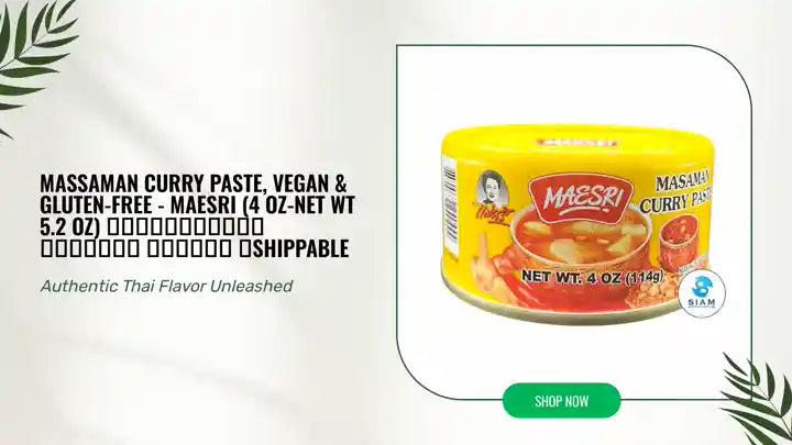 Massaman Curry Paste, Vegan &amp; Gluten-Free - MaeSri (4 oz-Net Wt 5.2 oz) น้ำพริกแกงมัสมั่น แม่ศรี 📦shippable by@Outfy