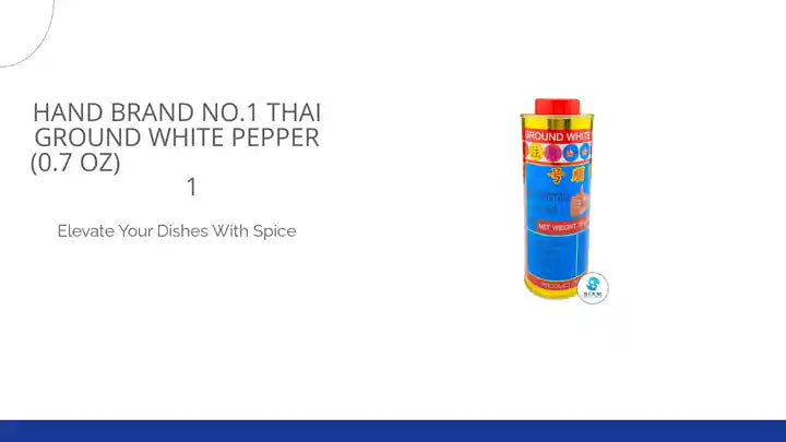 Hand Brand No.1 Thai Ground White Pepper (0.7 oz) พริกไทยขาวป่น ตรามือที่ 1 ง่วนสูน by@Outfy