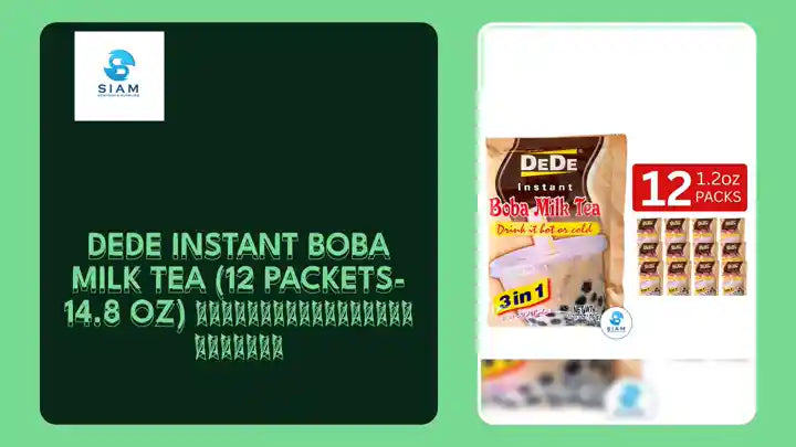 DeDe Instant Boba Milk Tea (12 packets-14.8 oz) ชานมไข่มุกพร้อมชง ตราดีดี by@Outfy