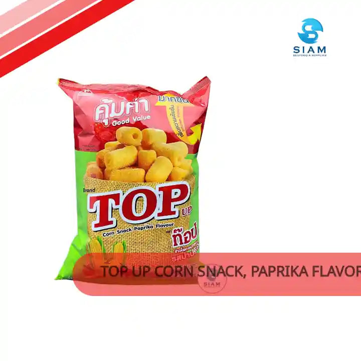 Top Up Corn Snack, Paprika Flavor (2.65 oz) ข้าวโพดอบกรอบ รสปาปริก้า ตราท๊อปอัพ by@Outfy