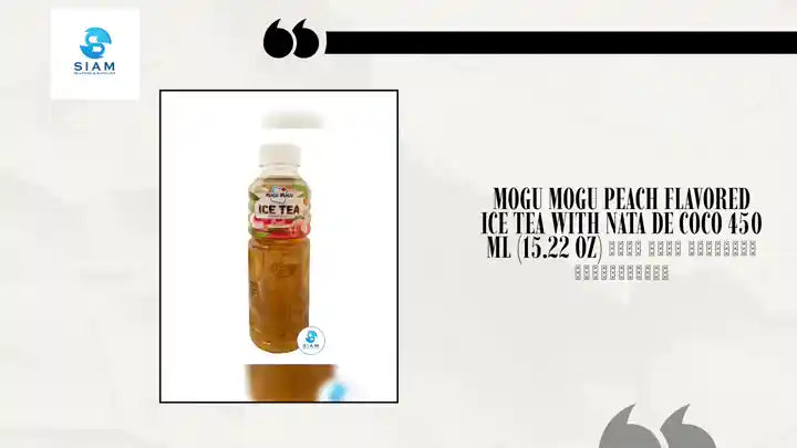 Mogu Mogu Peach Flavored Ice Tea with Nata de Coco 450 mL (15.22 oz) โมกุ โมกุ ชาพีชผสมวุ้นมะพร้าว by@Outfy
