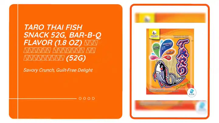 Taro Thai Fish Snack 52g, Bar-B-Q Flavor (1.8 oz) ปลาสวรรค์ ตราทาโร รสบาร์บีคิว (52g) by@Outfy