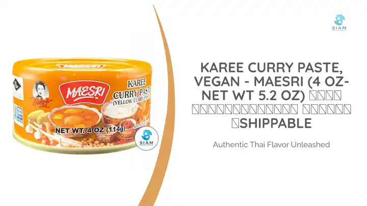 Karee Curry Paste, Vegan - MaeSri (4 oz-Net Wt 5.2 oz) น้ำพริกแกงกะหรี่ แม่ศรี 📦shippable by@Outfy
