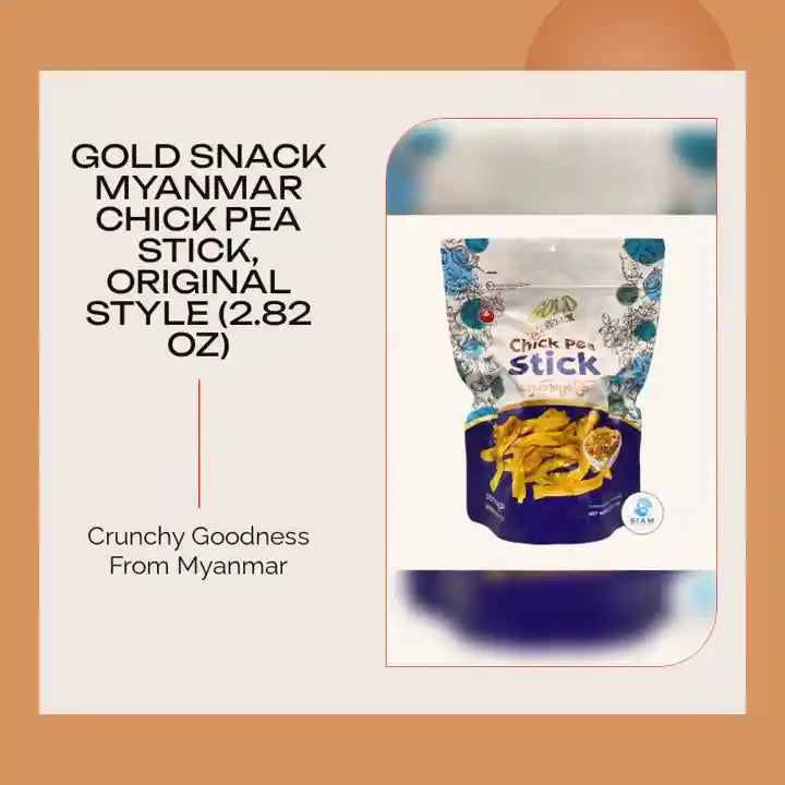 Gold Snack Myanmar Chick Pea Stick, Original Style (2.82 oz) by@Outfy