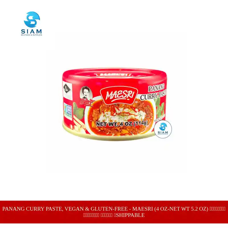 Panang Curry Paste, Vegan &amp; Gluten-Free - MaeSri (4 oz-Net Wt 5.2 oz) น้ำพริกแกงพะแนง แม่ศรี 📦shippable by@Outfy