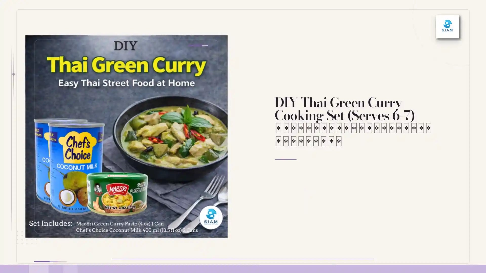DIY Thai Green Curry Cooking Set (Serves 6-7) ชุดทำแกงเขียวหวานไทย พร้อมปรุง by@Outfy