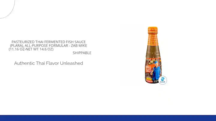 Pasteurized Thai Fermented Fish Sauce (Plara), All-Purpose Formular - Zab Mike (11.16 oz-Net Wt 14.6 oz) น้ำปลาร้าต้มสุกปรุงรส แซ่บไมค์ สูตรแซ่บทุกเมนู 📦shippable by@Outfy